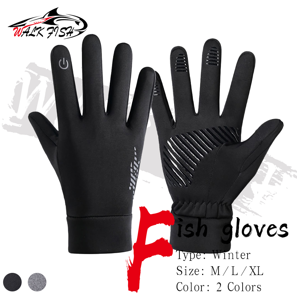Knit Glove Touch Screen - WALK FISH Fishing Gloves Men Woman