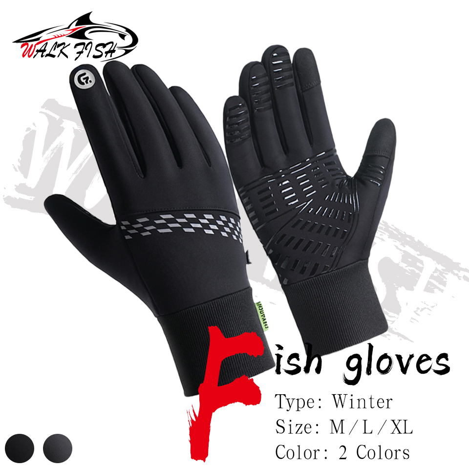 Knit Glove Touch Screen - WALK FISH Fishing Gloves Keep Warm