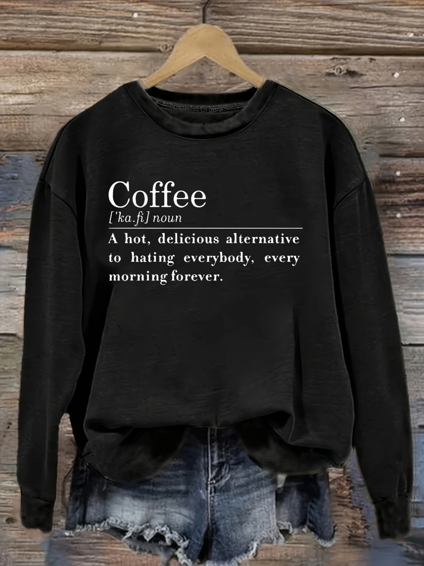 Winter Clothing Quotes - Women's Casual Long Sleeve Crew Neck