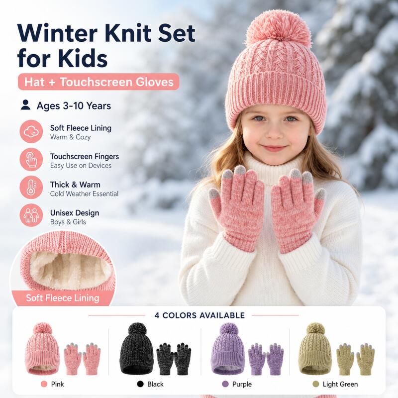 Kids Winter Knit Hat Touchscre - Knit Glove Touch Screen review and price