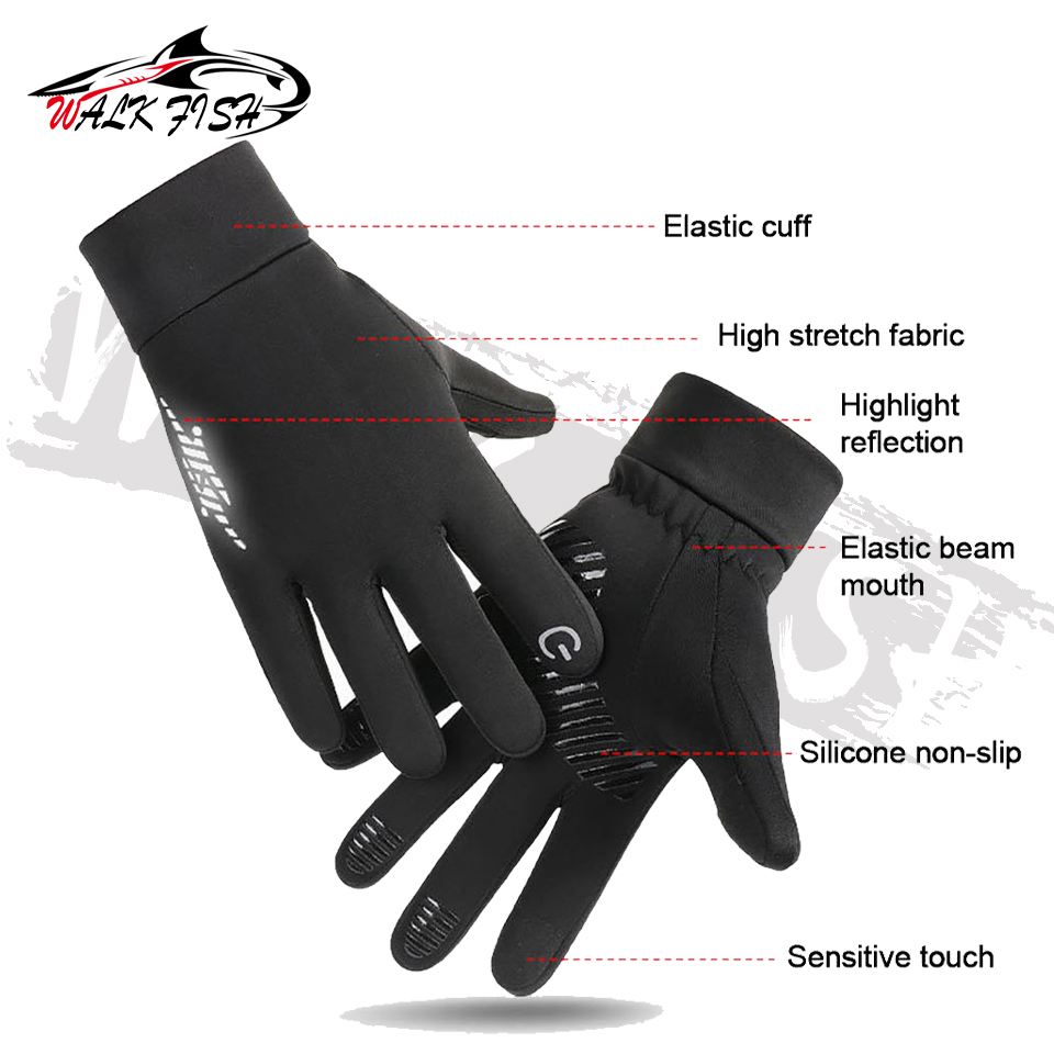 WALK FISH Fishing Gloves Men W - Knit Glove Touch Screen review and price