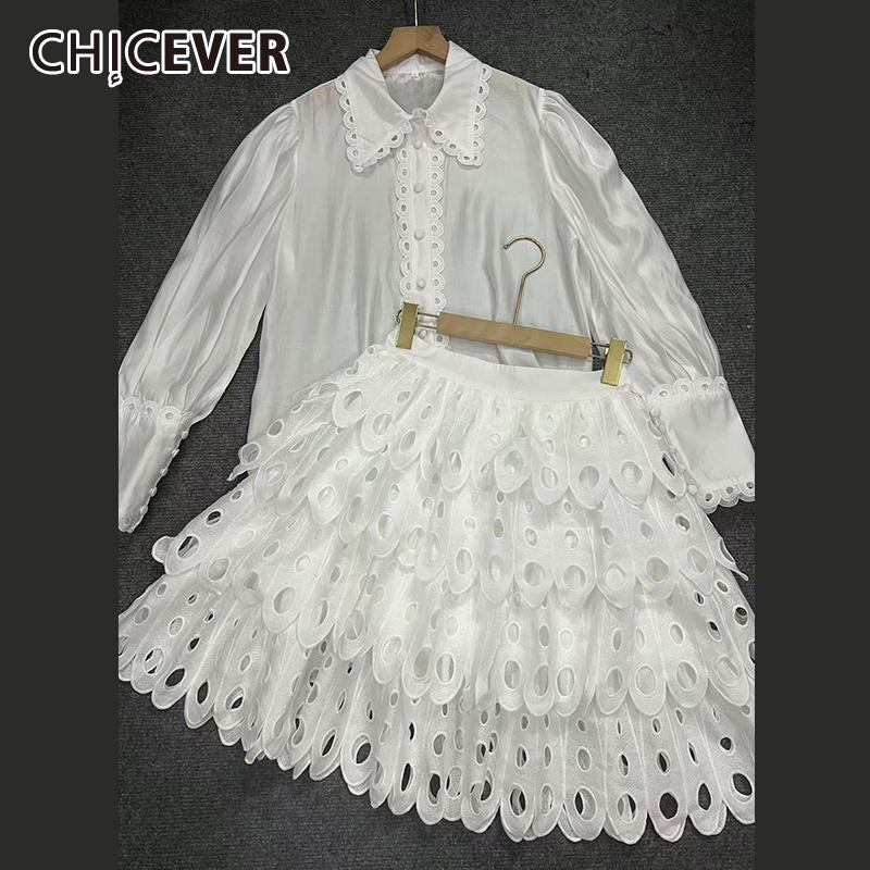 CHICEVER Solid Hollow Out Skir - Winter Wear Clothes review and price