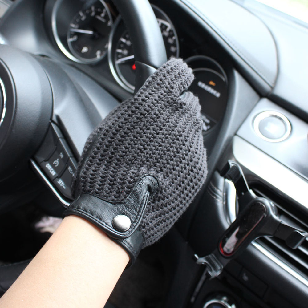 High Quality New Leather Men's - Knit Glove Touch Screen review and price