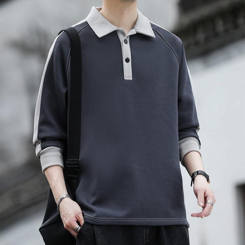 Color Contrast Mens Polo Shirt - Winter Clothing Quotes review and price