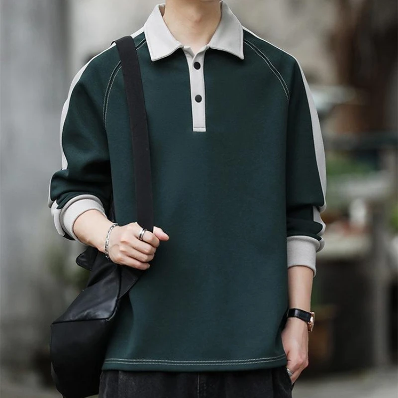 Color Contrast Mens Polo Shirt - Winter Clothing Quotes review and price