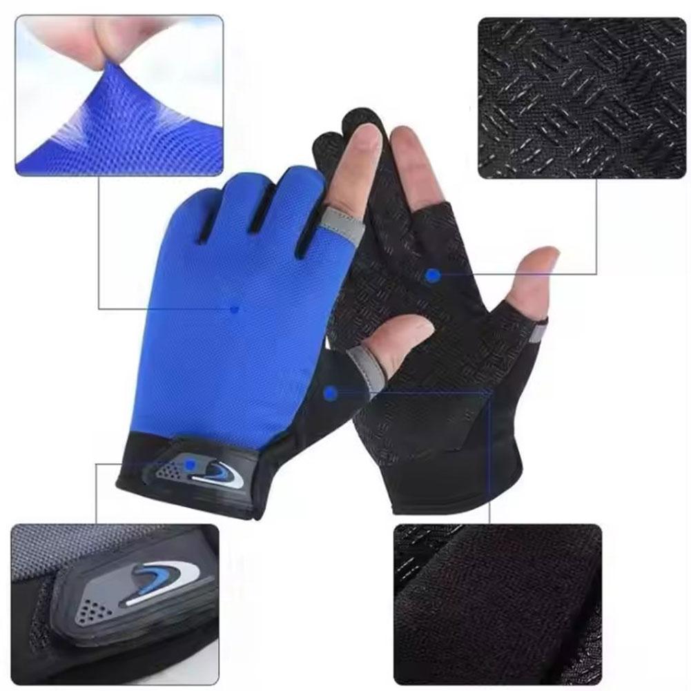 Summer Two Finger Cut Fishing  - Knit Glove Touch Screen review and price