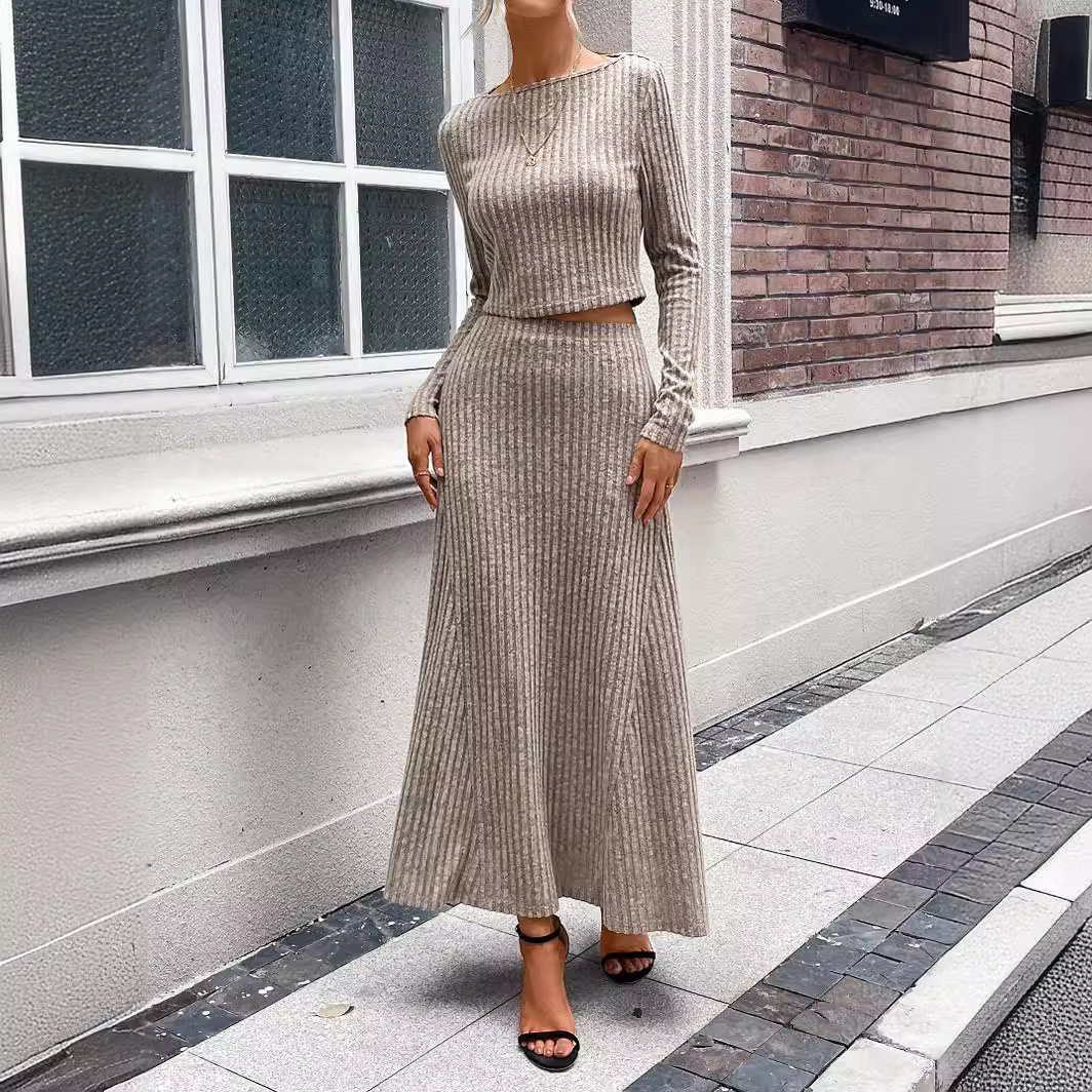 Knit Skirt Sets Women Slim Dre - Winter Wear Clothes review and price
