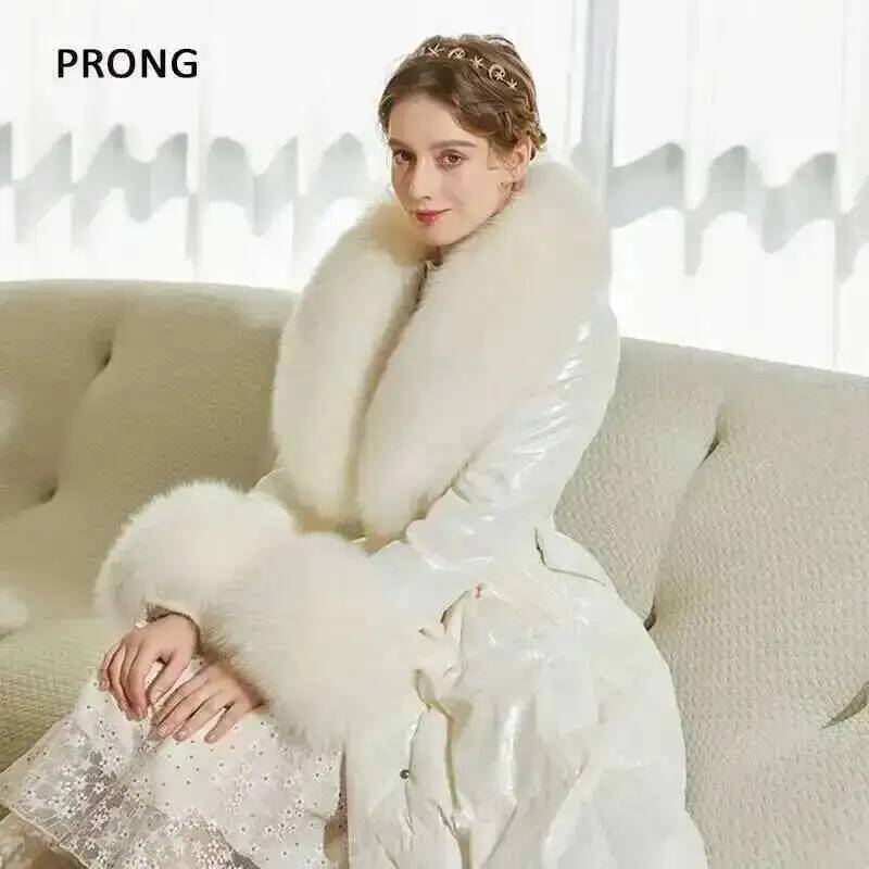 100% Real Fox Fur Collar Winte - Winter Wear Clothes review and price