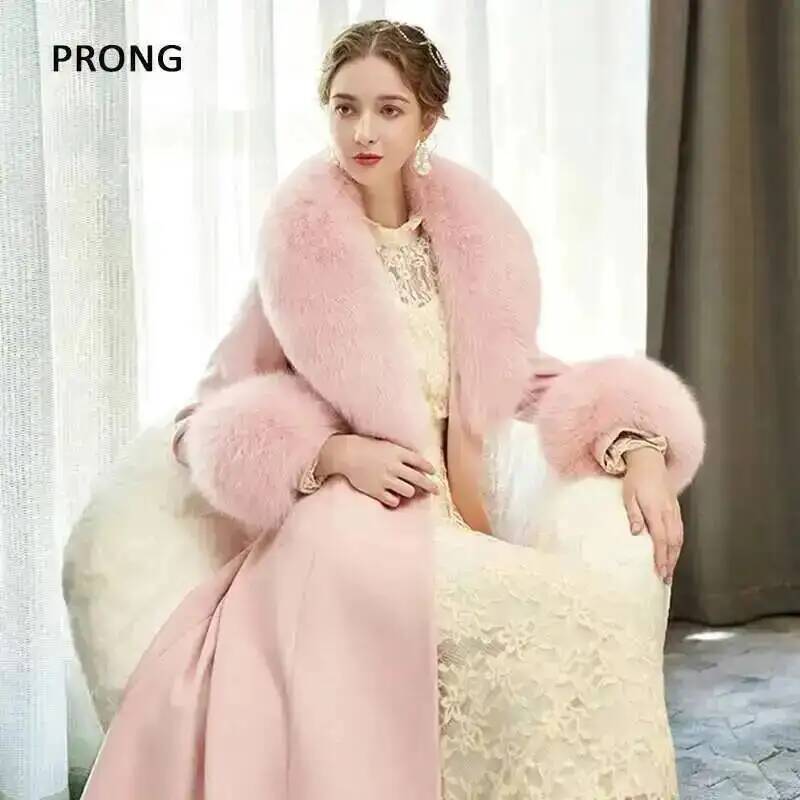 100% Real Fox Fur Collar Winte - Winter Wear Clothes review and price