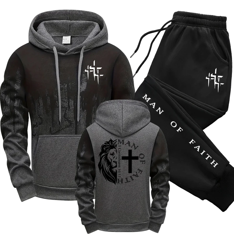 Man of Faith Pattern Men's Set - Winter Wear Clothes review and price