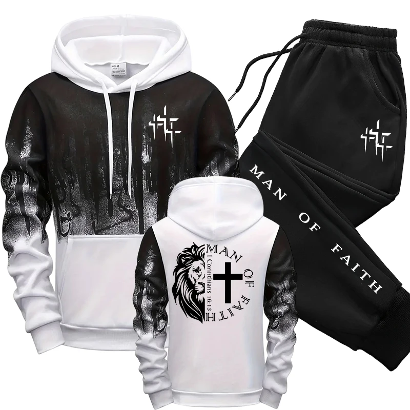 Man of Faith Pattern Men's Set - Winter Wear Clothes review and price