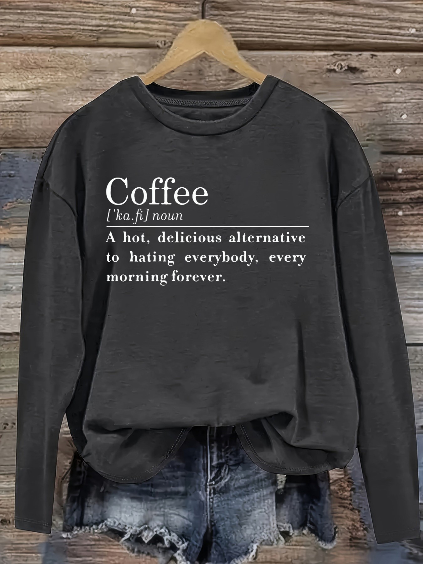 Women's Casual Long Sleeve Cre - Winter Clothing Quotes review and price