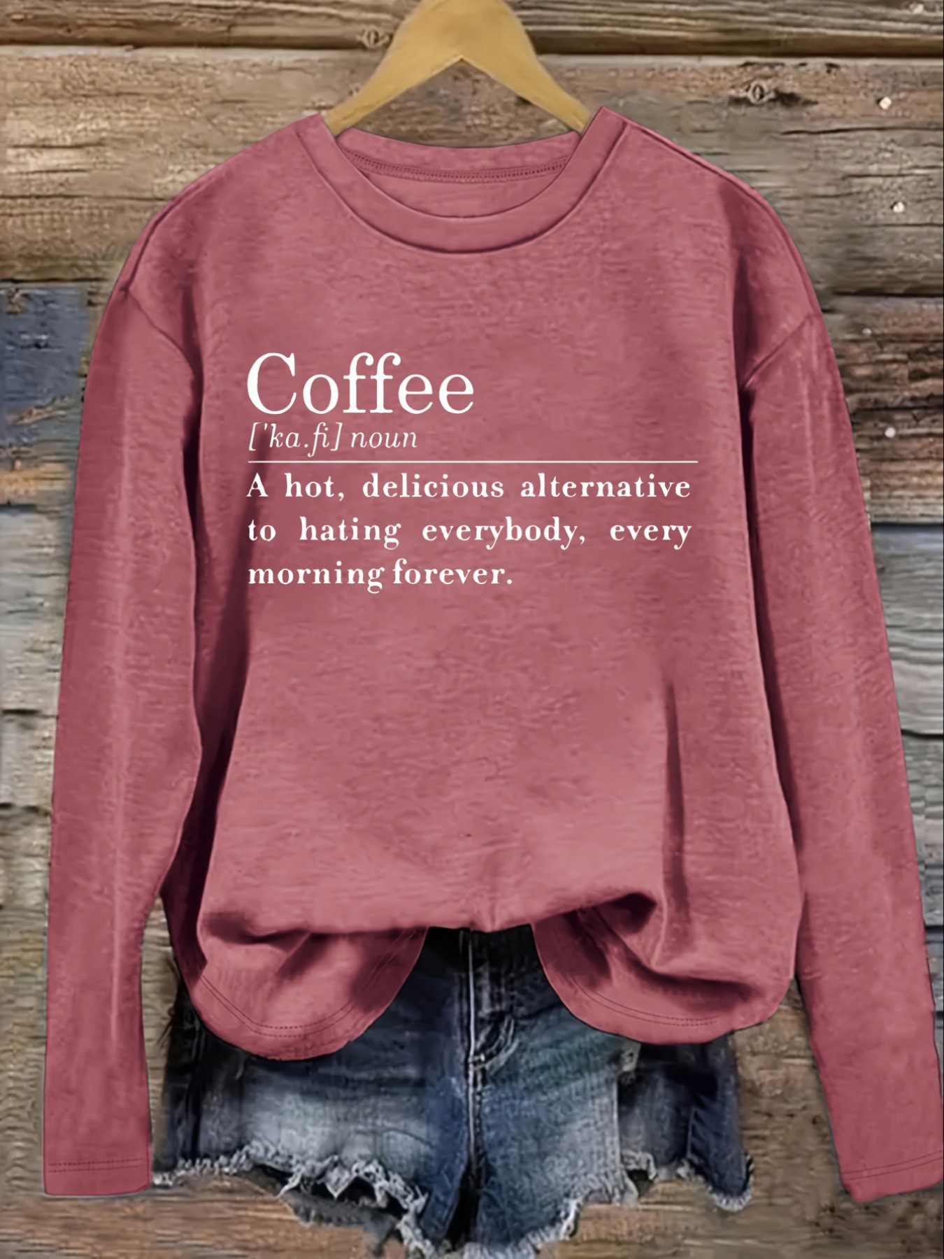 Women's Casual Long Sleeve Cre - Winter Clothing Quotes review and price